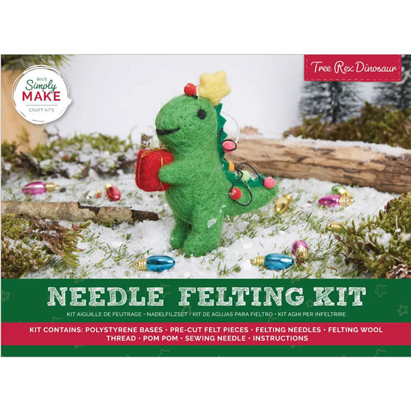Simply Make Needle Felting Kit - Tree Rex Dinosaur