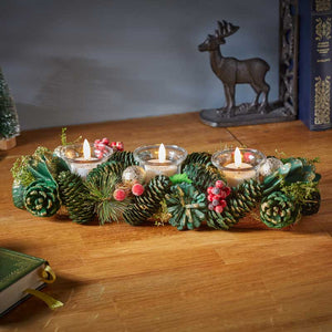 Three Kings BaublePine Candle Holder