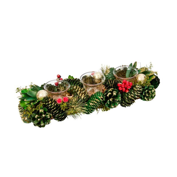 Three Kings BaublePine Candle Holder