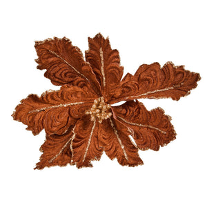 Three Kings Copper Glint Poinsettia Clip