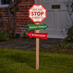 Three Kings InLit SantaStop Sign
