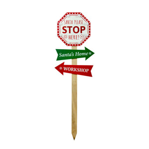 Three Kings InLit SantaStop Sign