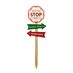 Three Kings InLit SantaStop Sign