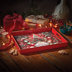 Three Kings Merry Christmas Rectangular DecorTray
