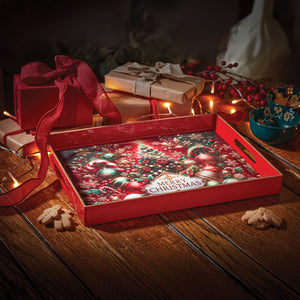 Three Kings Merry Christmas Rectangular DecorTray
