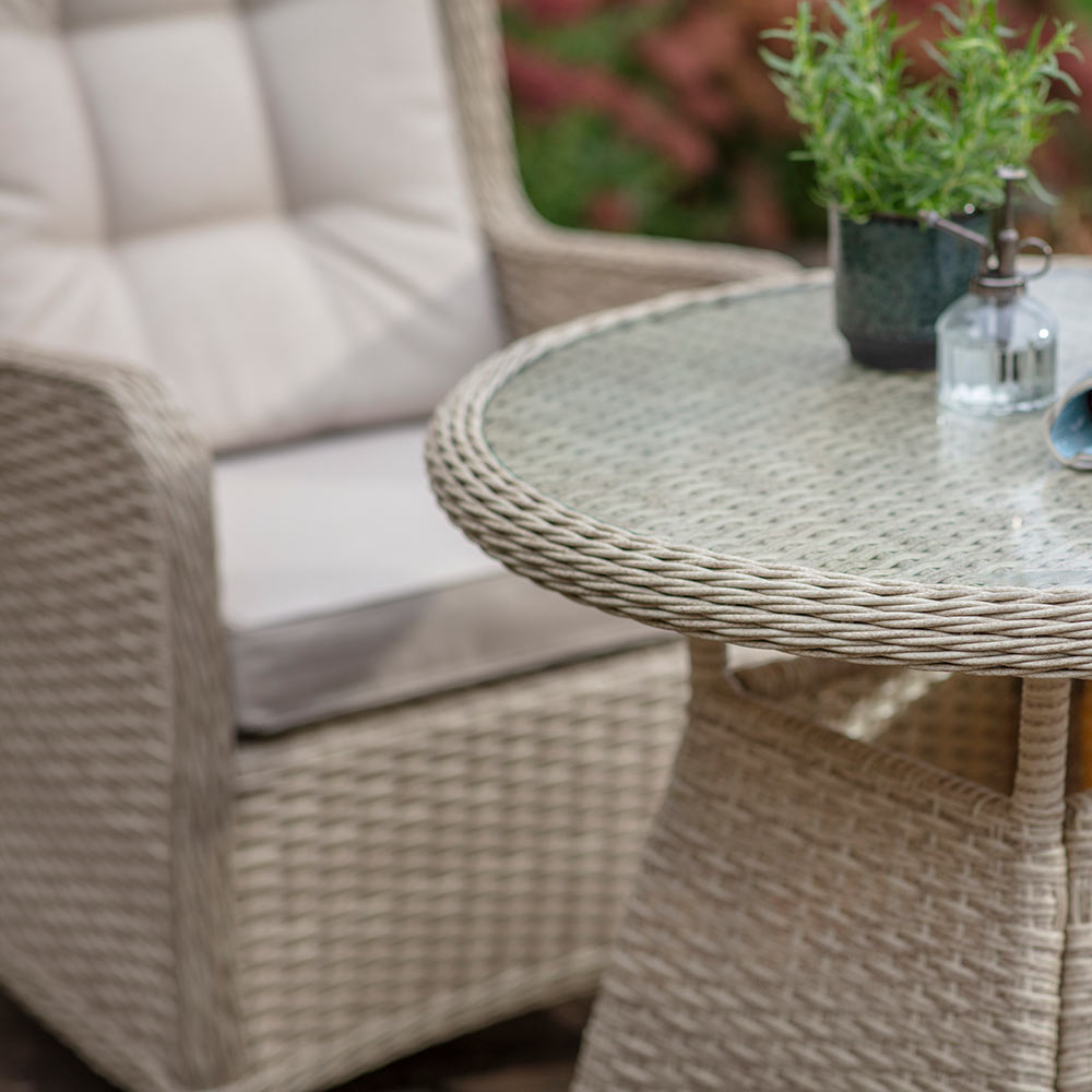 Bramblecrest Somerford Rattan 2 Seat Round Bistro Set
