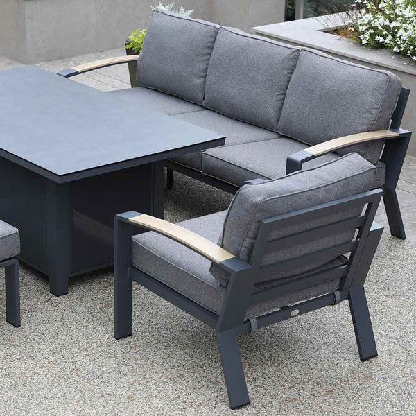 Supremo Modena Deluxe 3-Seat Sofa Lounge Set with Rectangular Table