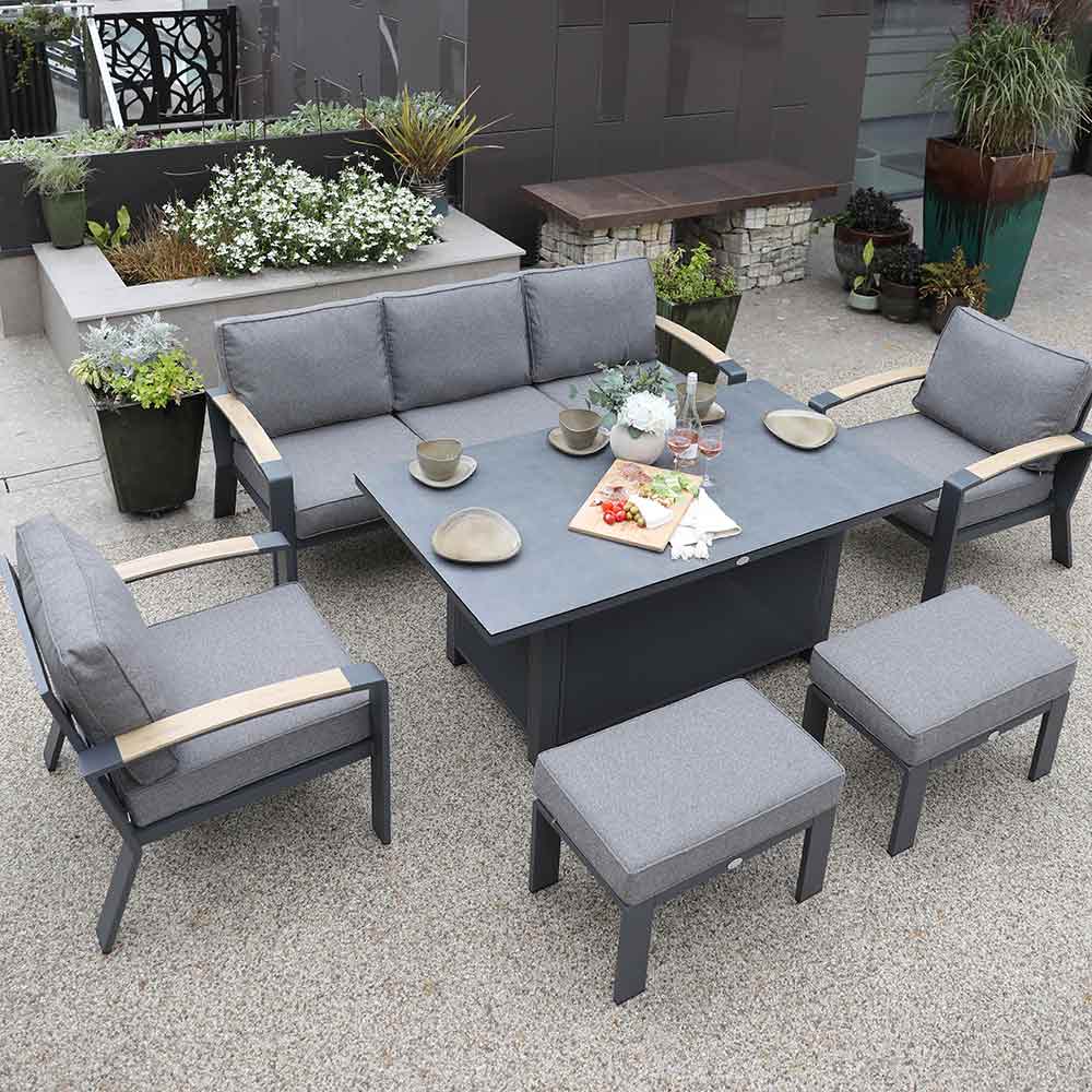 Supremo Modena Deluxe 3-Seat Sofa Lounge Set with Rectangular Table
