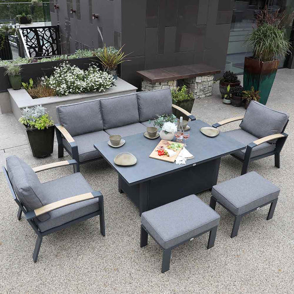Supremo Modena Deluxe 3-Seat Sofa Lounge Set with Rectangular Table