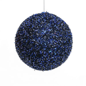Swift Dark Blue Tinsel Bauble