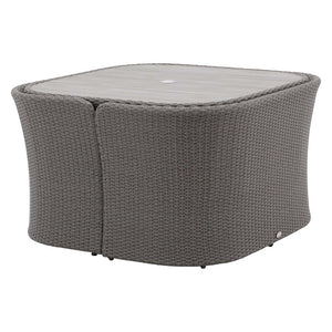 Bramblecrest Tetbury Tree-Free Balcony Set in Pewter with 2.5m Parasol & 15kg Base