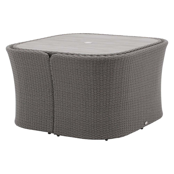 Bramblecrest Tetbury Tree-Free Balcony Set in Pewter with 2.5m Parasol & 15kg Base