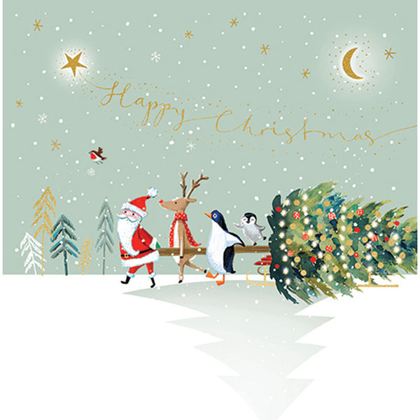 The Curious Inksmith Santa & Friends Christmas Cards (Pack of 8)