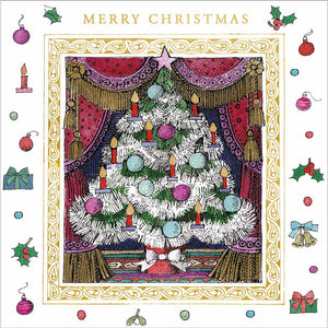 Pat Albeck Theatre Tree Luxury Foiled Christmas Cards (Pack of 8)