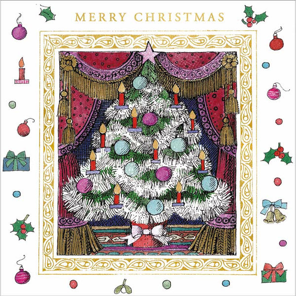 Pat Albeck Theatre Tree Luxury Foiled Christmas Cards (Pack of 8)