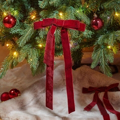 Three Kings LongTail Burgundy Velvet Bow (Pack of 8)
