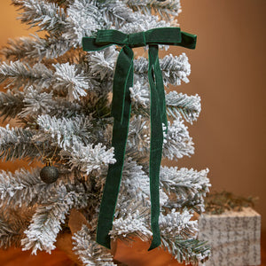 Three Kings LongTail Emerald Velvet Bow (Pack of 8)