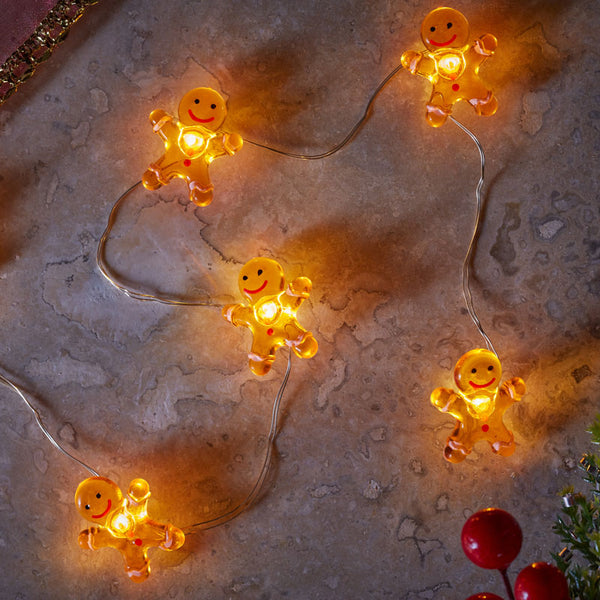 Three Kings Gingerbread String Lights (Set of 20)