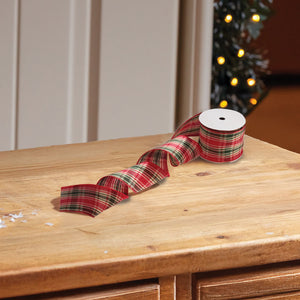 Three Kings Checked Premium Wired Ribbon (3m)