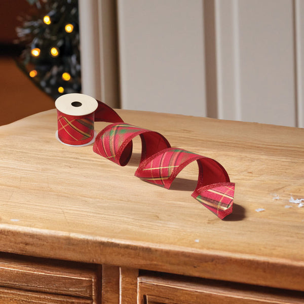 Three Kings Tartan Premium Wired Ribbon (3m)
