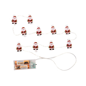 Three Kings Santa ClipCard String Lights (Set of 10)