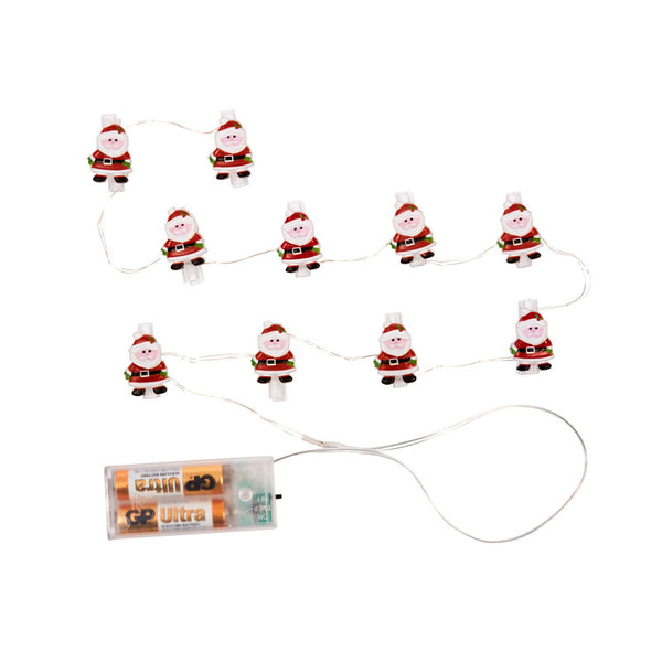 Three Kings Santa ClipCard String Lights (Set of 10)