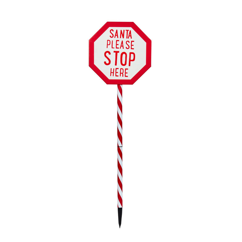Three Kings Santa Stop Here Stake Light