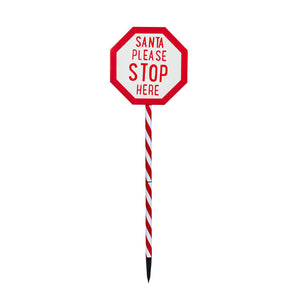 Three Kings Santa Stop Here Stake Light