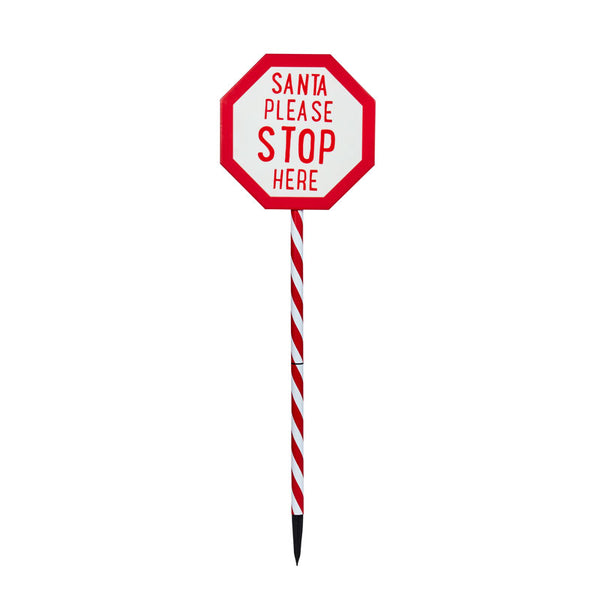 Three Kings Santa Stop Here Stake Light