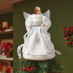 Three Kings White TreeTop Angel