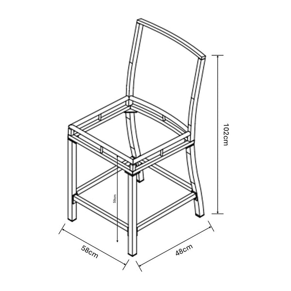 Dimensions for Hartman Toca Bar Stool