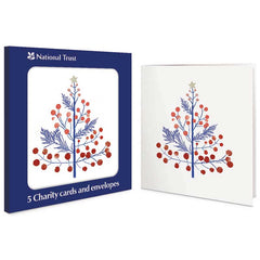 National Trust Tree Of Leaves & Berries Charity Christmas Cards (Pack of 5)