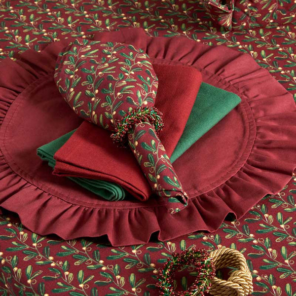 Walton & Co Under The Mistletoe Napkins (Pack of 4)