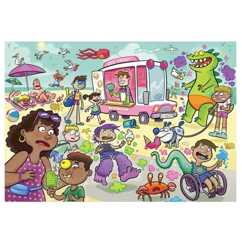 Wasgij Junior 1 - Iced Screams! 240 Piece Jigsaw Puzzle Box