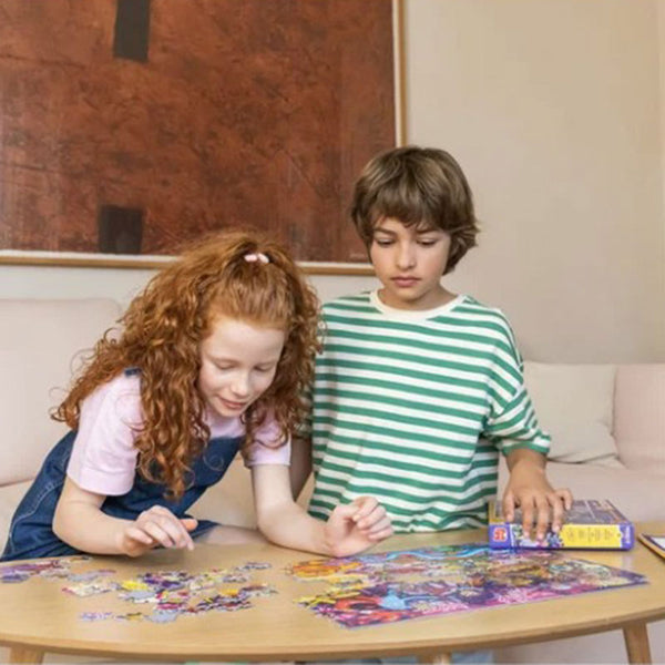 Wasgij Junior 2 - Popcorn Power-Up! 240 Piece Jigsaw Puzzle Lifestyle with Children