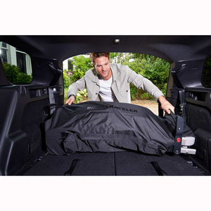 Weber Traveler Gas Barbecue in boot of SUV