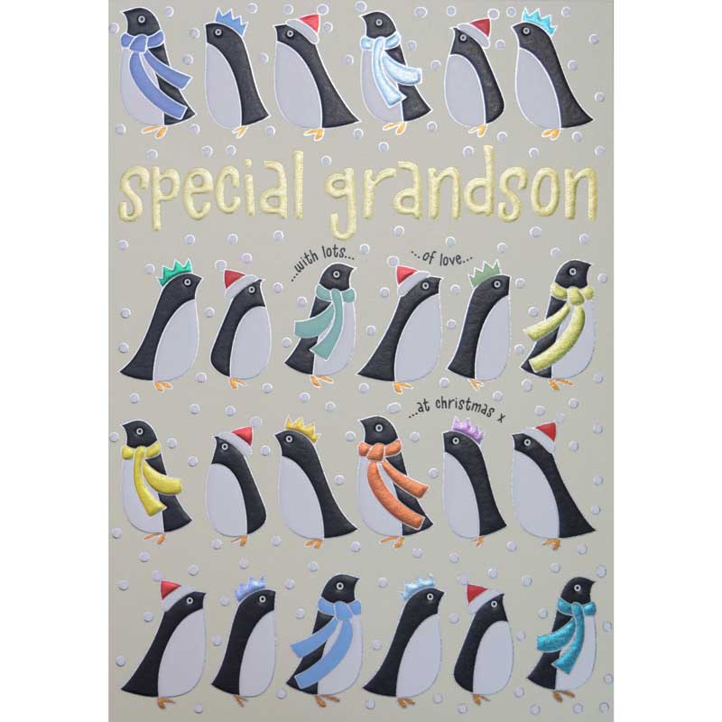Wendy Jones Grandson Penguins Christmas Card