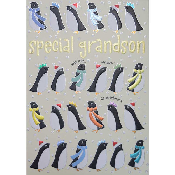 Wendy Jones Grandson Penguins Christmas Card