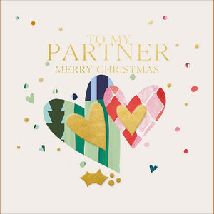 Woodmansterne 2 Intertwining Hearts Christmas Card