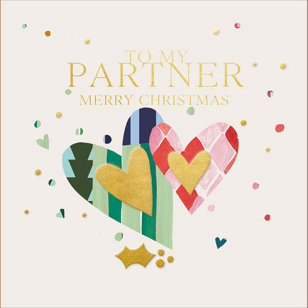 Woodmansterne 2 Intertwining Hearts Christmas Card