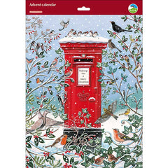 Woodmansterne Bird Postbox Meeting Paper Advent Calendar