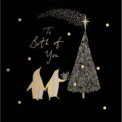 Woodmansterne Both Of You Penguin Party Christmas Card