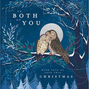 Woodmansterne Both Of You Snuggling Owls Christmas Card