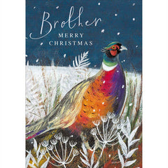 Woodmansterne Brother MIdnight Pheasant Christmas Card