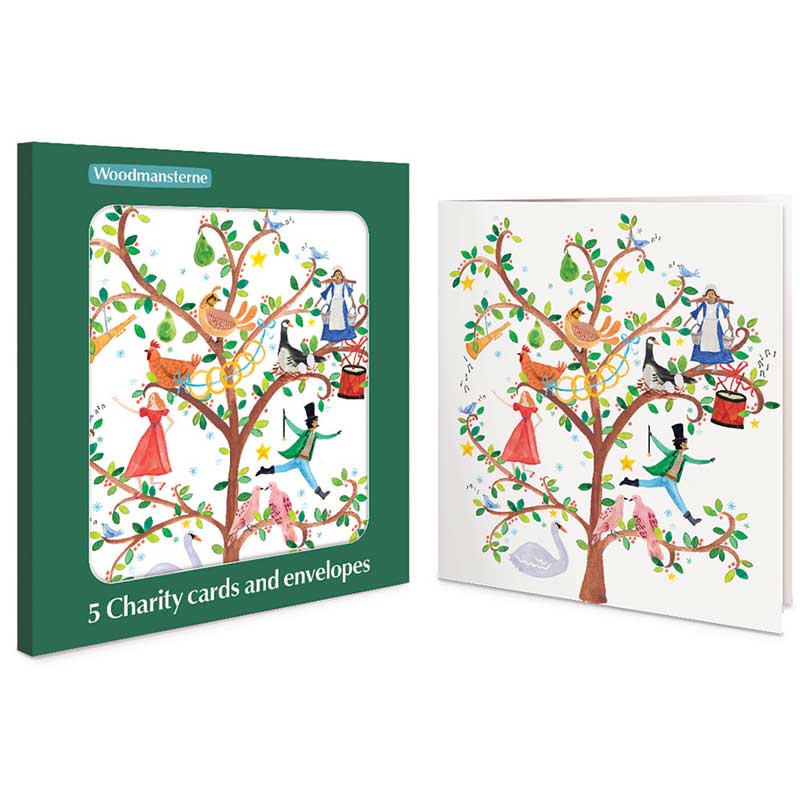 Woodmansterne 12 Days Of Christmas Charity Christmas Cards (Pack of 5)