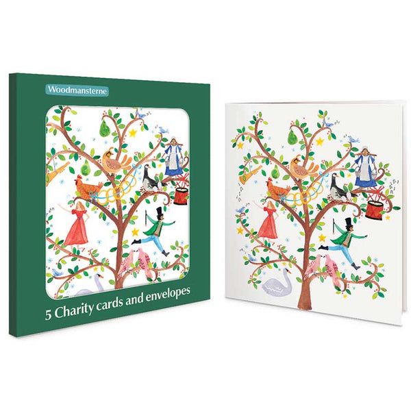 Woodmansterne 12 Days Of Christmas Charity Christmas Cards (Pack of 5)