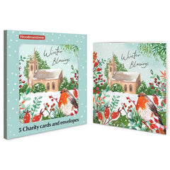 Woodmansterne Christmas Blessings Charity Christmas Cards (Pack of 5)