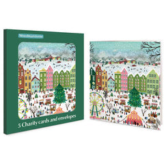 Woodmansterne Christmas In The Square Charity Christmas Cards (Pack of 5)