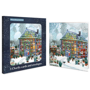 Woodmansterne Greenhouse In The Snow Charity Christmas Cards (Pack of 5)