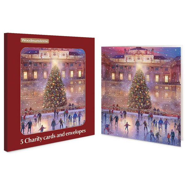 Woodmansterne Somerset House Ice Skating Charity Christmas Cards (Pack of 5)
